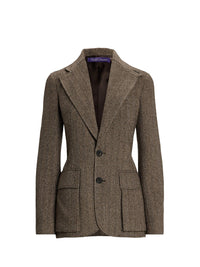 Preston II jacket in cashmere and silk blend - Brown & Cream