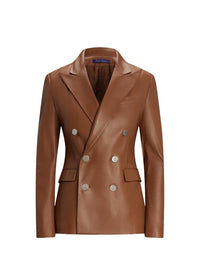 Veste Camden en cuir - Light Toffee