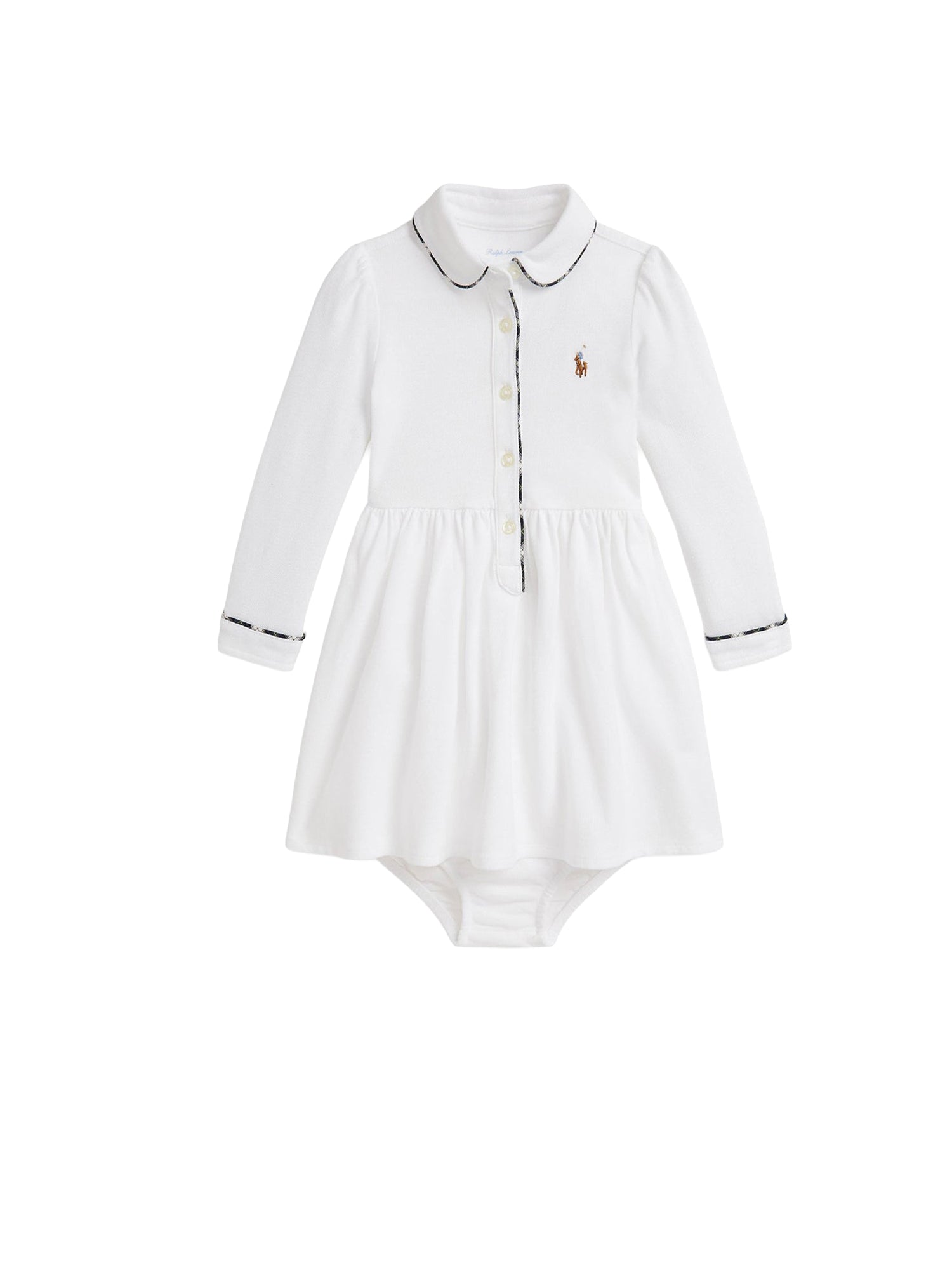 Robe écossaise maille Oxford et bloomer - White