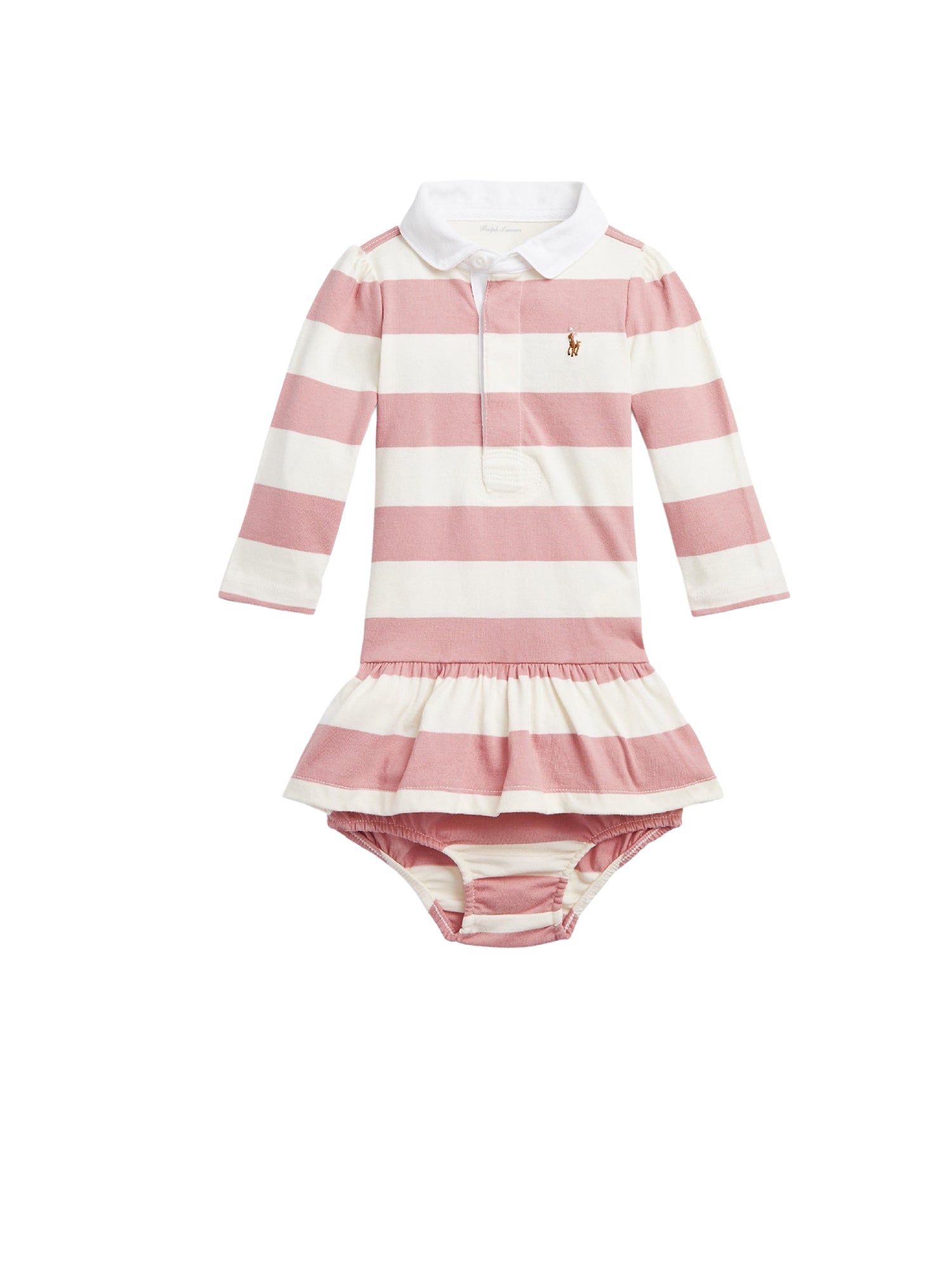 Robe rugby rayée et bloomer - Tickled Pink & Clubhouse Cream