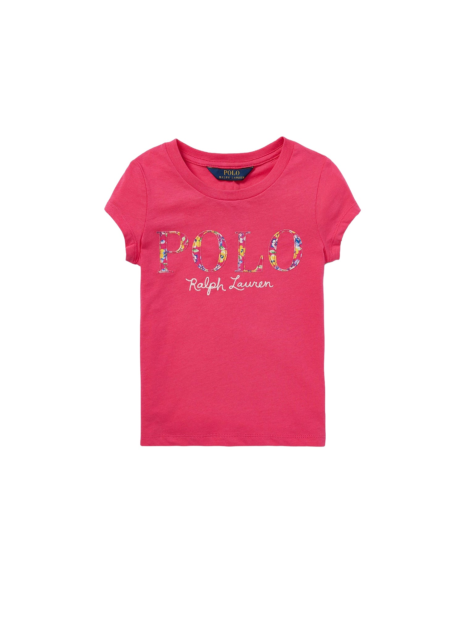 T-shirt Polo en jersey fleuri - Ultra Pink