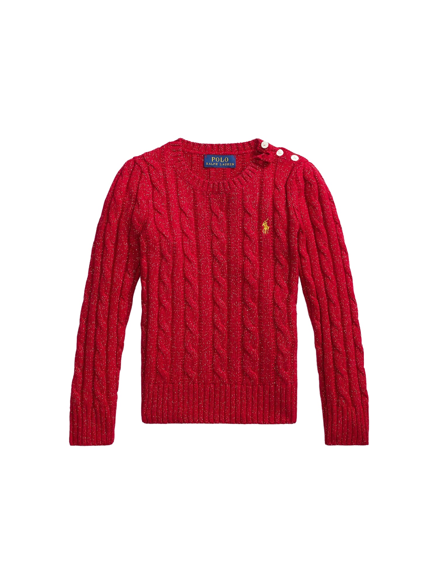 Wool cable jumper - Park Ave Red