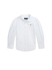 Chemise Oxford volantée - White