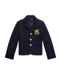 Blazer en maille double à logo - Navy