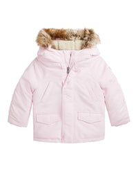 Faux fur down parka - Hint Of Pink