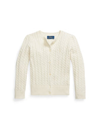 Cardigan métallisé à mini-torsades - Clubhouse Cream