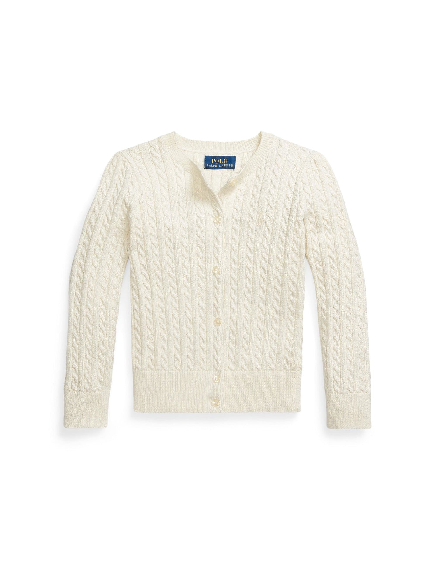 Cardigan métallisé à mini-torsades - Clubhouse Cream