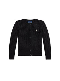 Cardigan métallisé à mini-torsades - Black