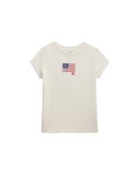 T-shirt drapeau appliqué jersey de coton - Nevis