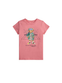 Polo Bear T-shirt - Faded Peony