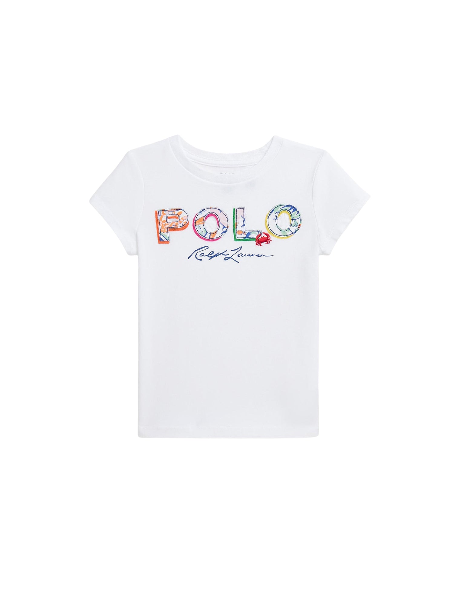 T-shirt logo tropical en jersey  - White