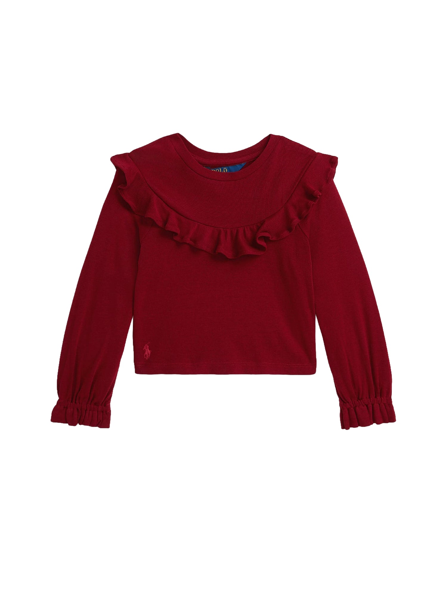 Haut volanté en coton et modal - Holiday Red