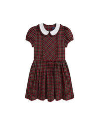 Robe volantée en popeline de coton - Red, Green & Multicolore