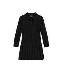 Polo Metallic Mini Torsades Sweater Dress - Polo Black