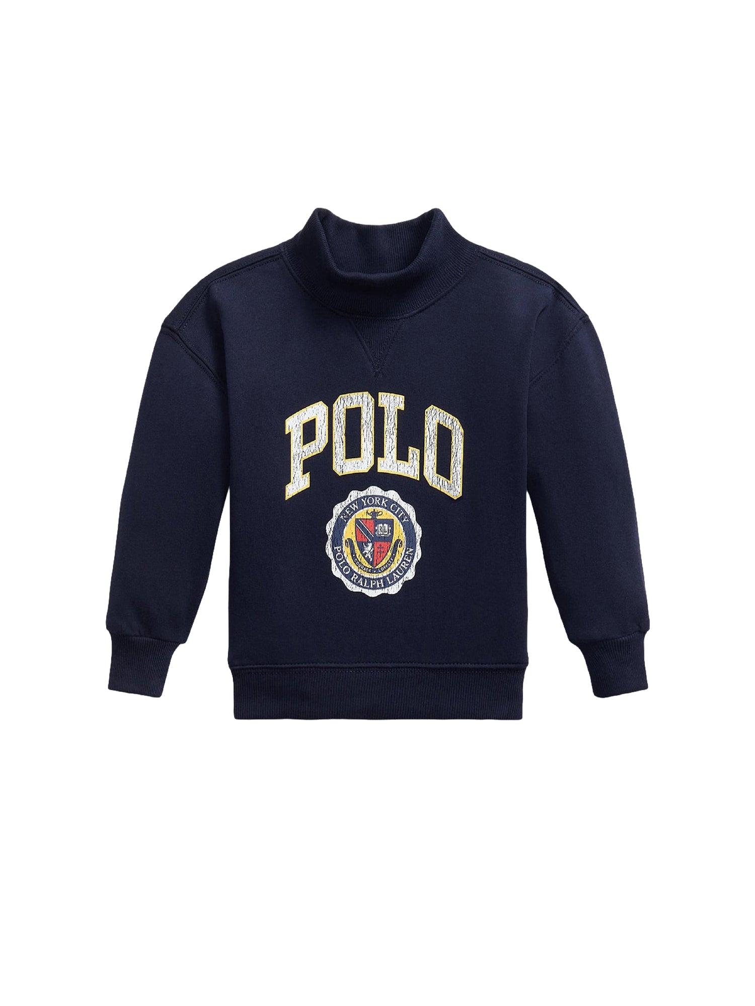 Sweat à écusson en molleton - Navy
