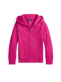 Sweat à capuche zippé en molleton - Preppy Pink
