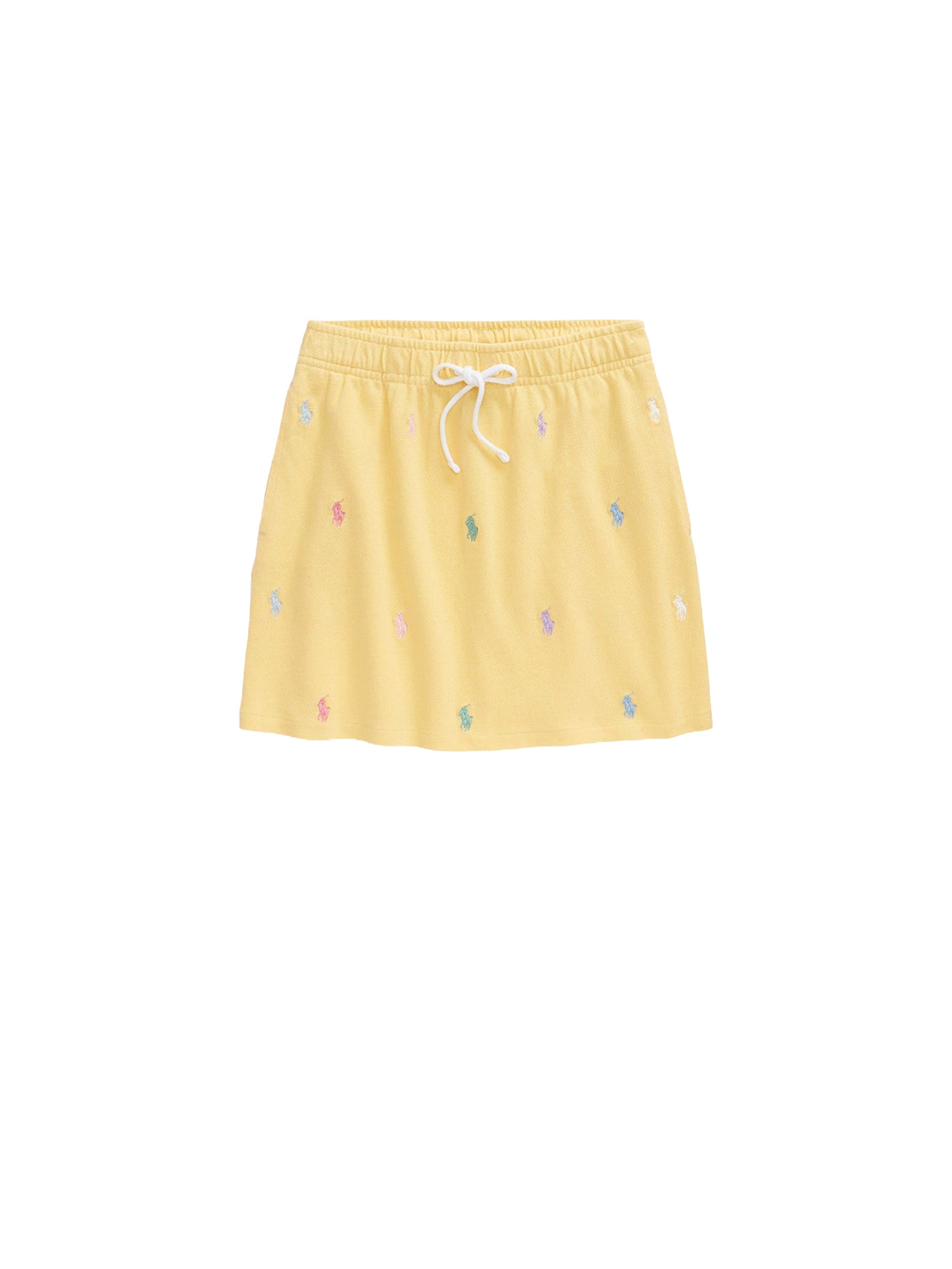 Polo pony skirt in piqué - Corn Yellow