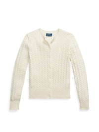 Cardigan métallisé à mini-torsades - Clubhouse Cream