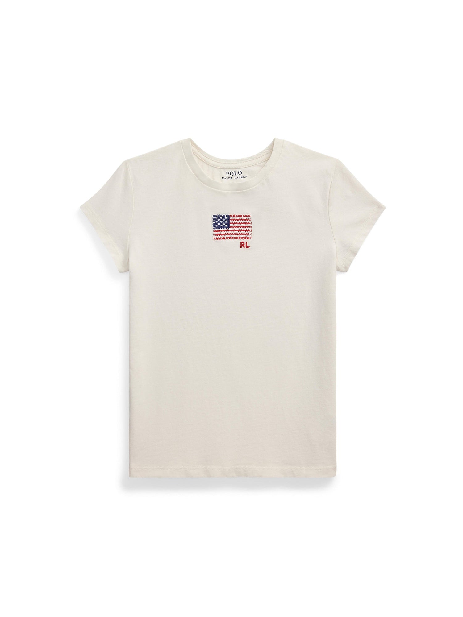 T-shirt drapeau appliqué en jersey de coton - Nevis