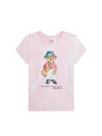 Polo Bear tie-dye t-shirt in cotton jersey - Hint Of Pink Tie Dye