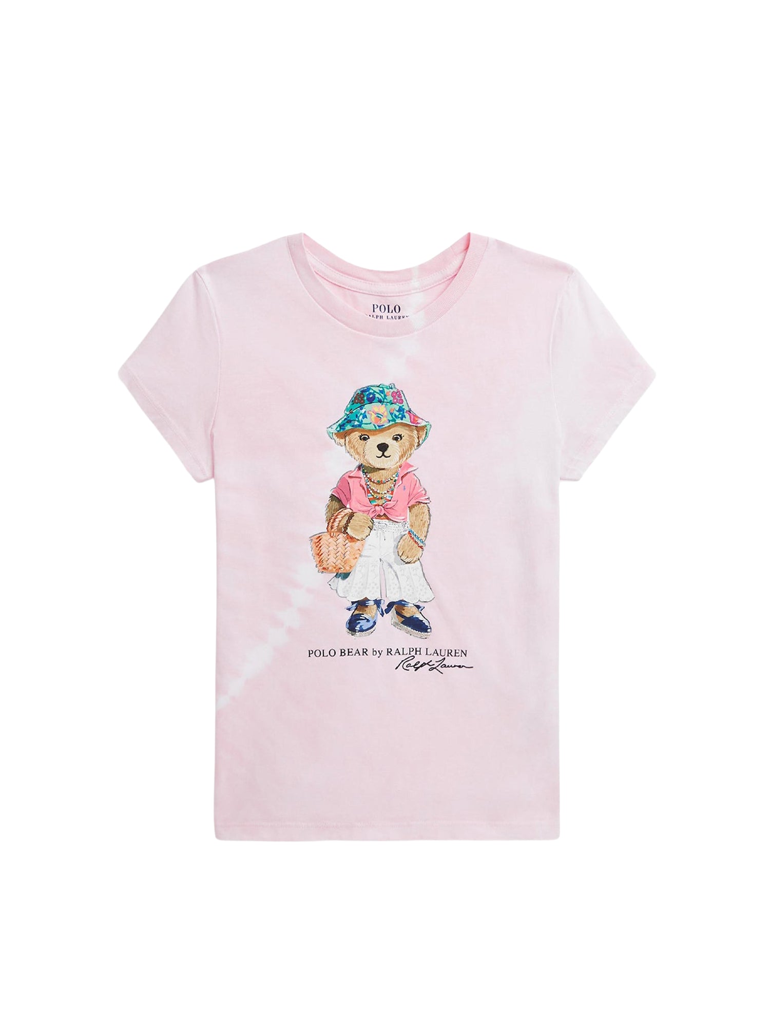Polo Bear tie-dye t-shirt in cotton jersey - Hint Of Pink Tie Dye