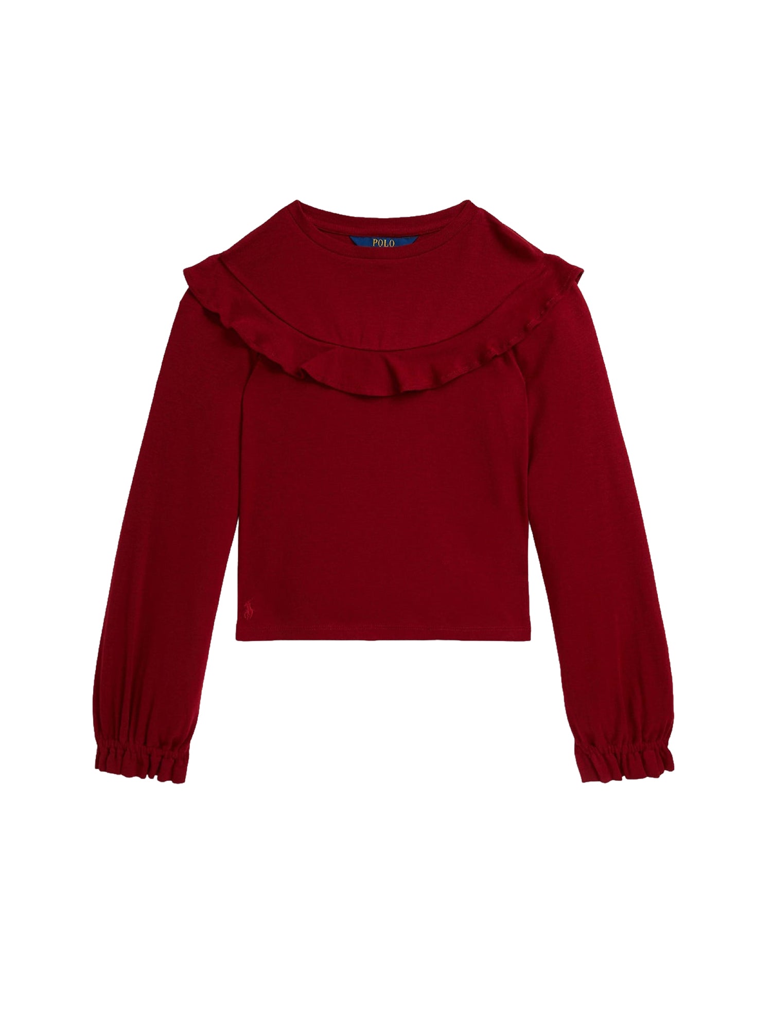 Top volanté en coton et modal - Holiday Red