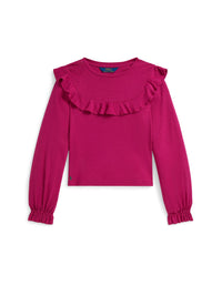 Top volanté en coton et modal - Preppy Pink