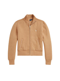Quilted jacket with twist pattern - Vintage Khaki