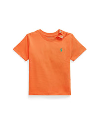 T-shirt col rond en jersey de coton - Flannel Orange