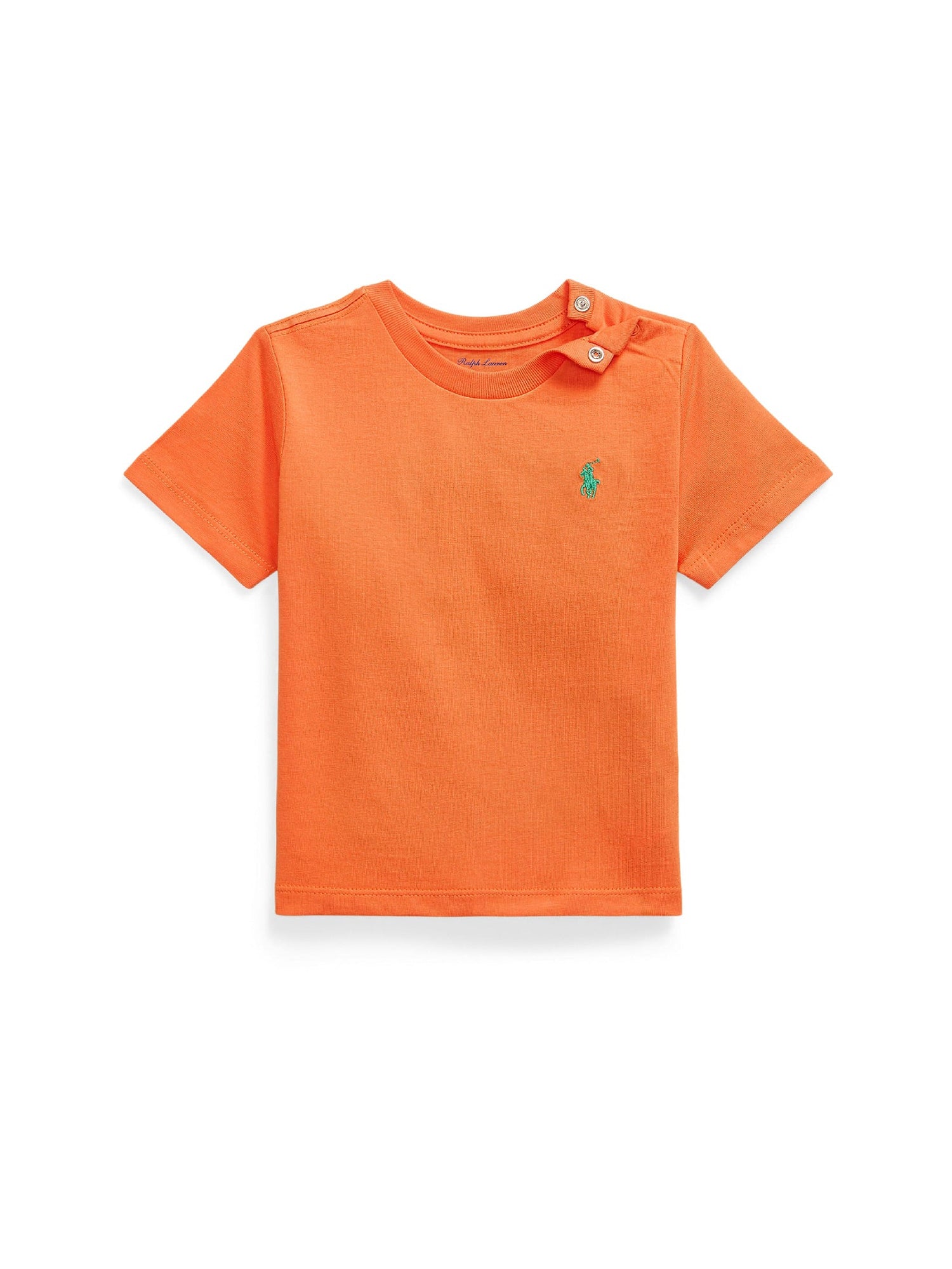 T-shirt col rond en jersey de coton - Flannel Orange
