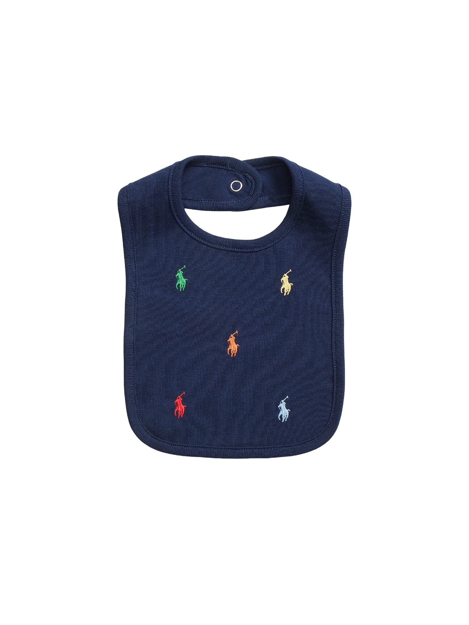 Bavoir poney Polo en interlock de coton - Refined Navy