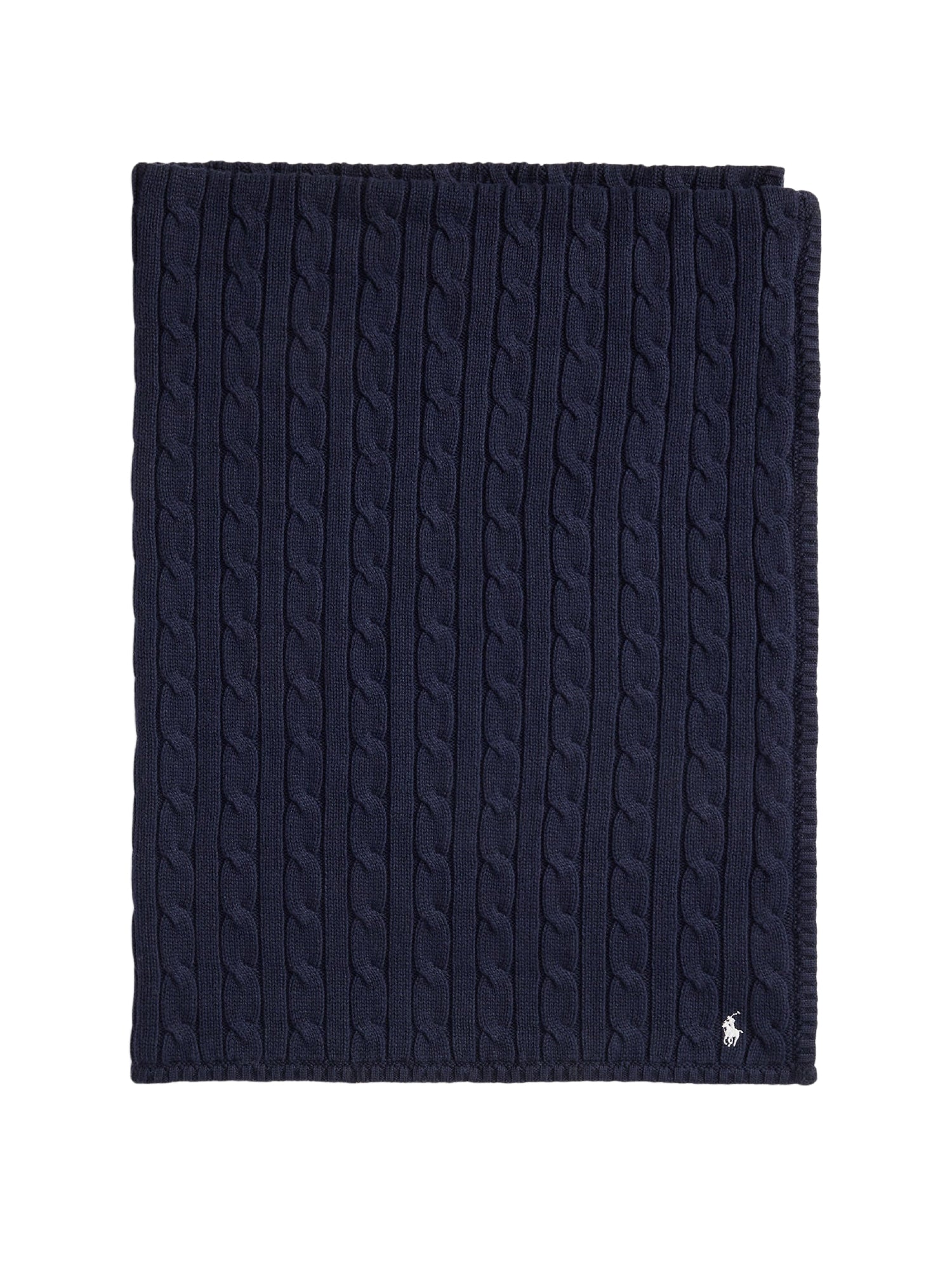 Couverture bébé torsadée en coton - Navy