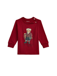 T-shirt Polo Bear à manches longues  - Bear Holiday Red