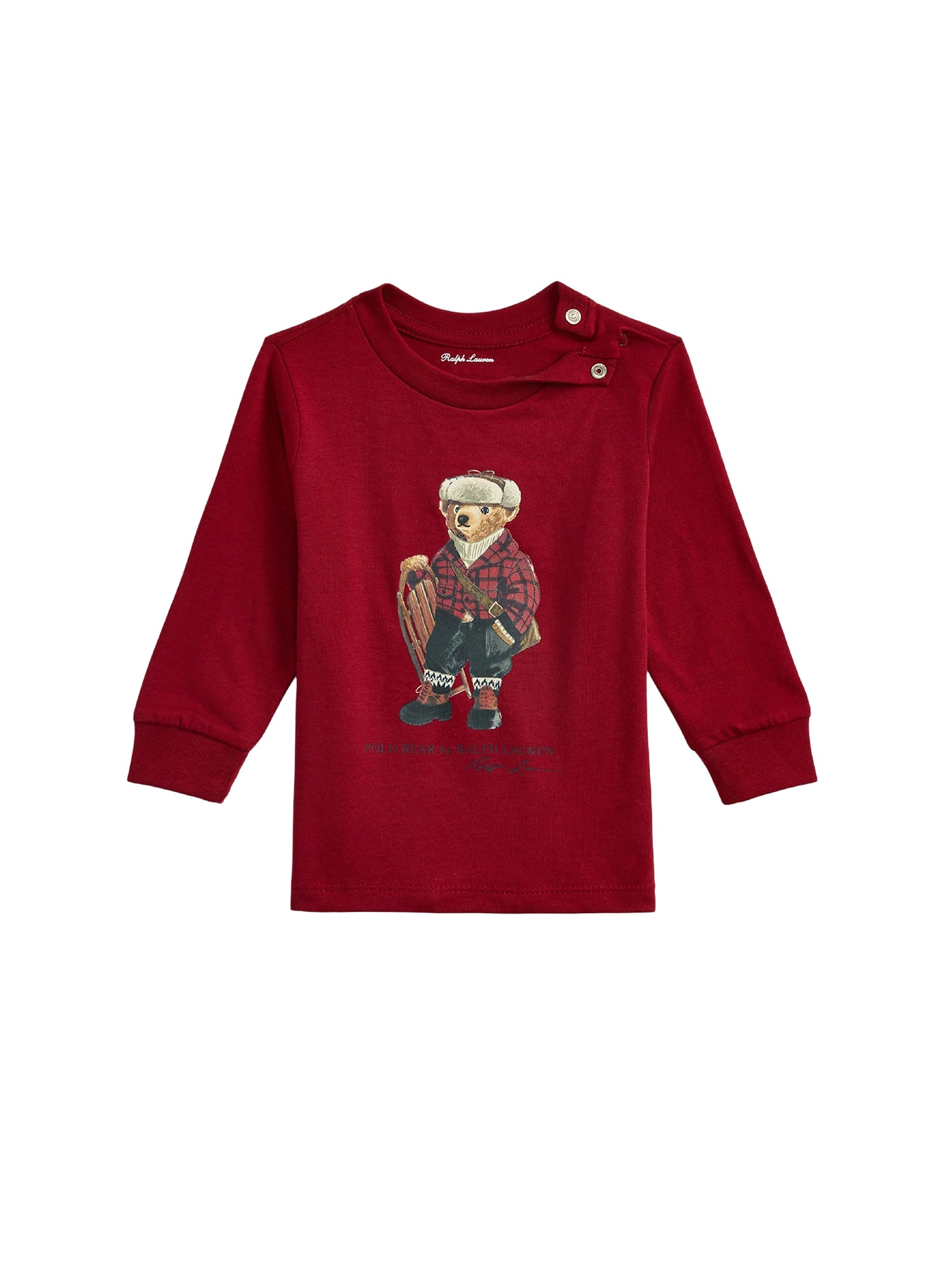 T-shirt Polo Bear à manches longues  - Bear Holiday Red