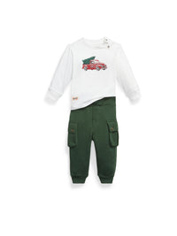 T-shirt motif camion et pantalon - Trophy Cream