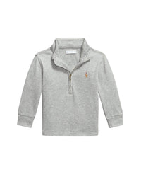 Pull demi-zippé en coton interlock - Andover Heather