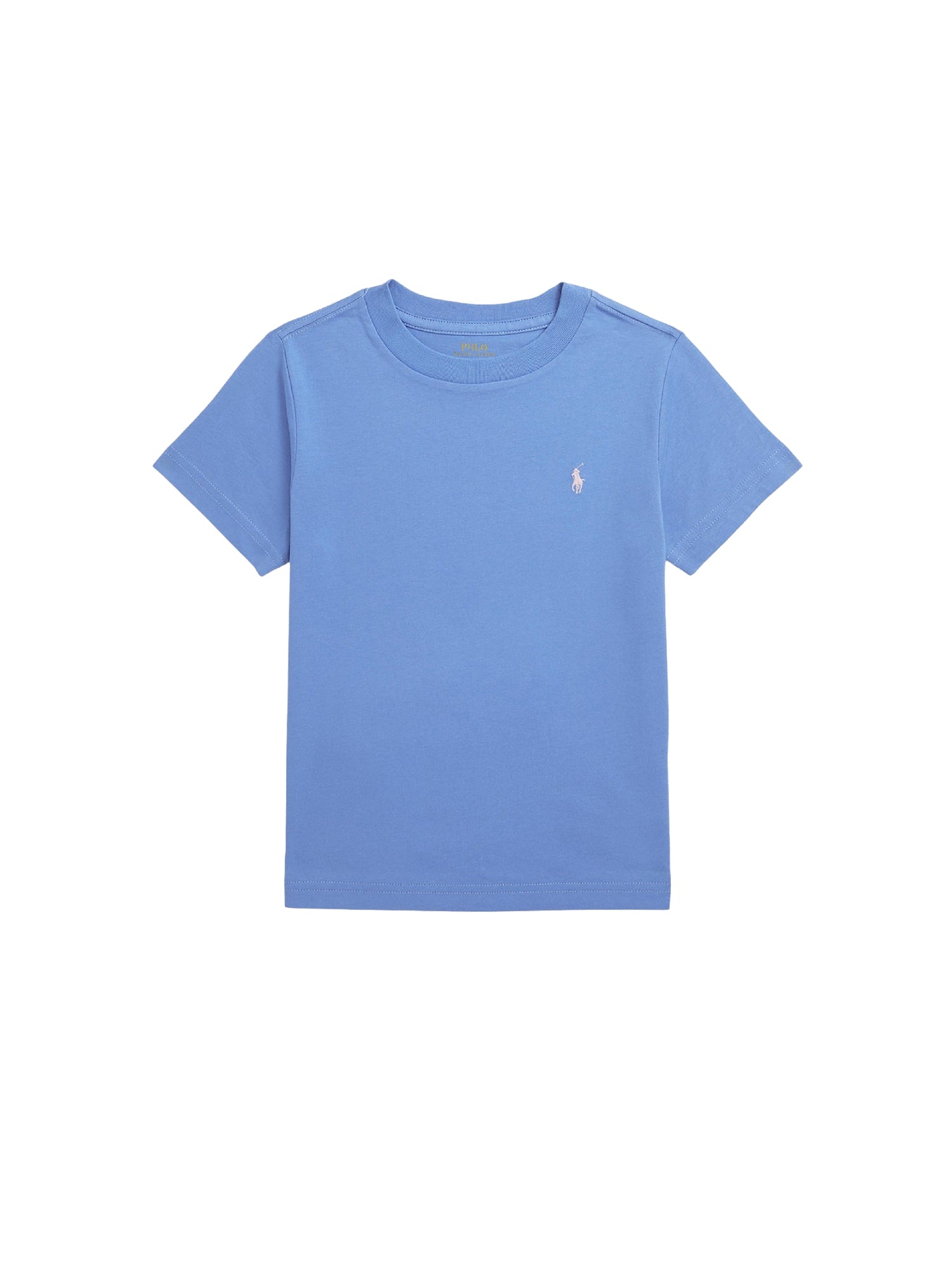 T-shirt col rond en jersey de coton - New England Blue Pink