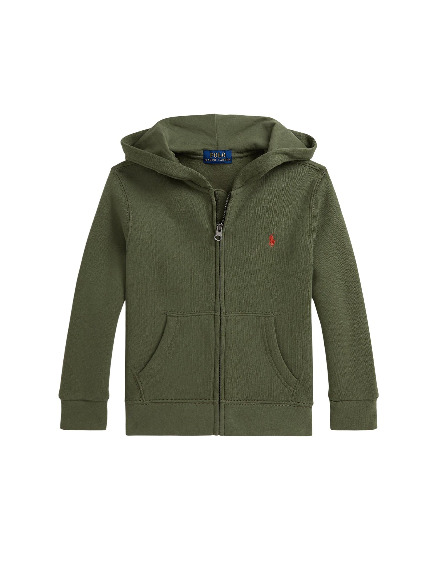 Sweat à capuche zippé en molleton - Mint Olive