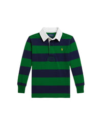 Iconic rugby shirt - Athletic Green & Refined Navy