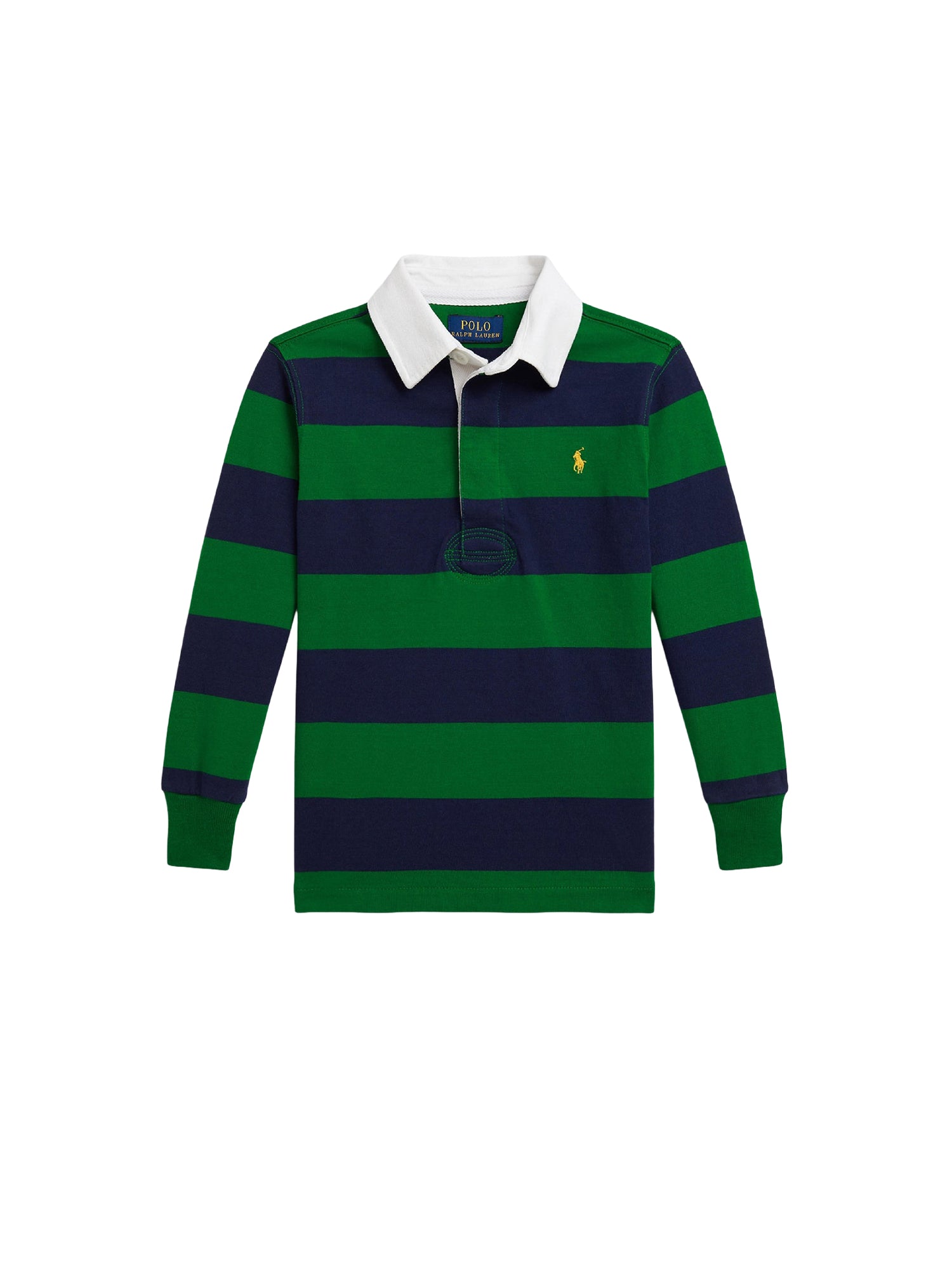 Iconic rugby shirt - Athletic Green & Refined Navy