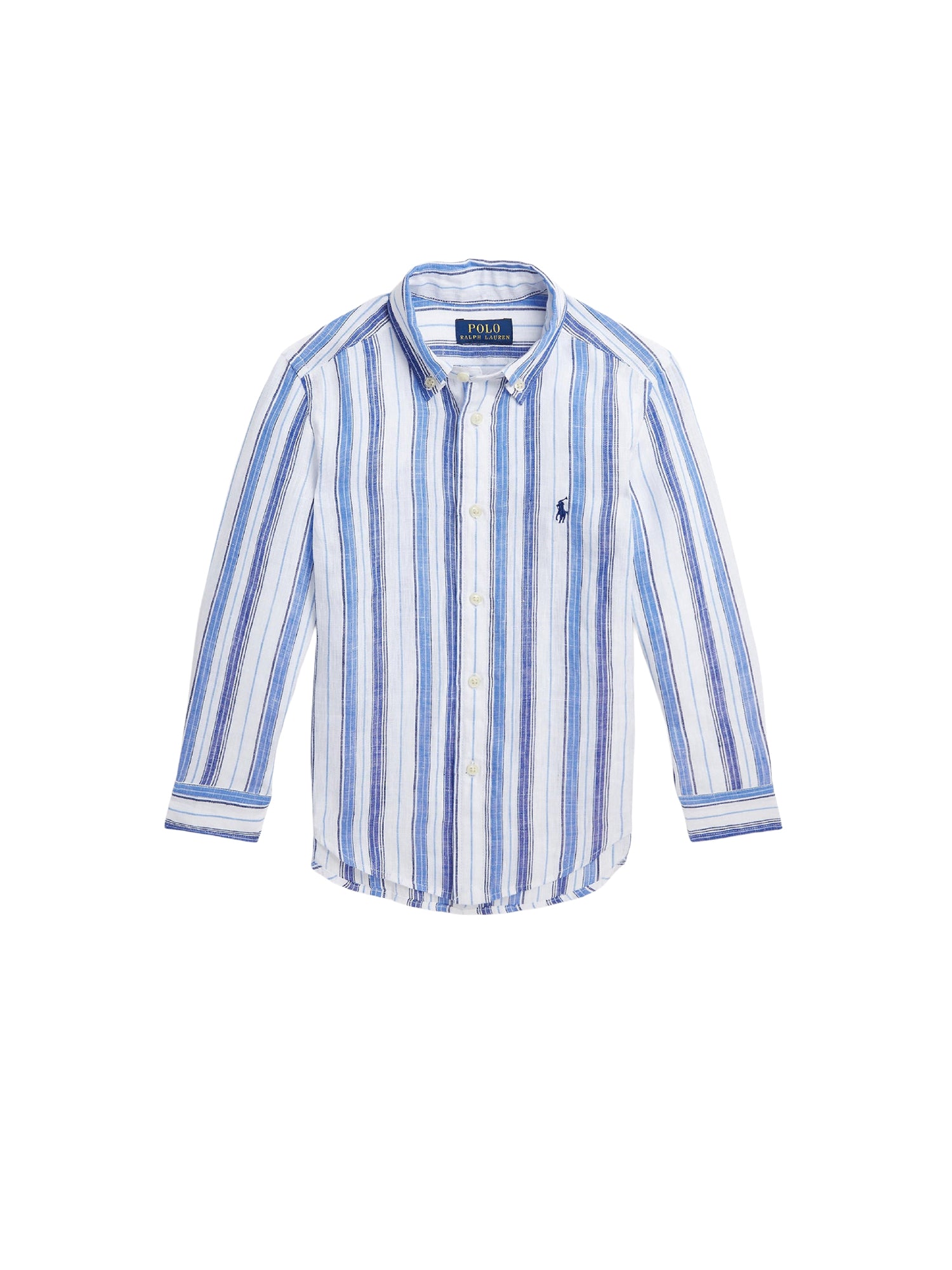 Chemise écossaise en lin - White, Blue & Multicolore