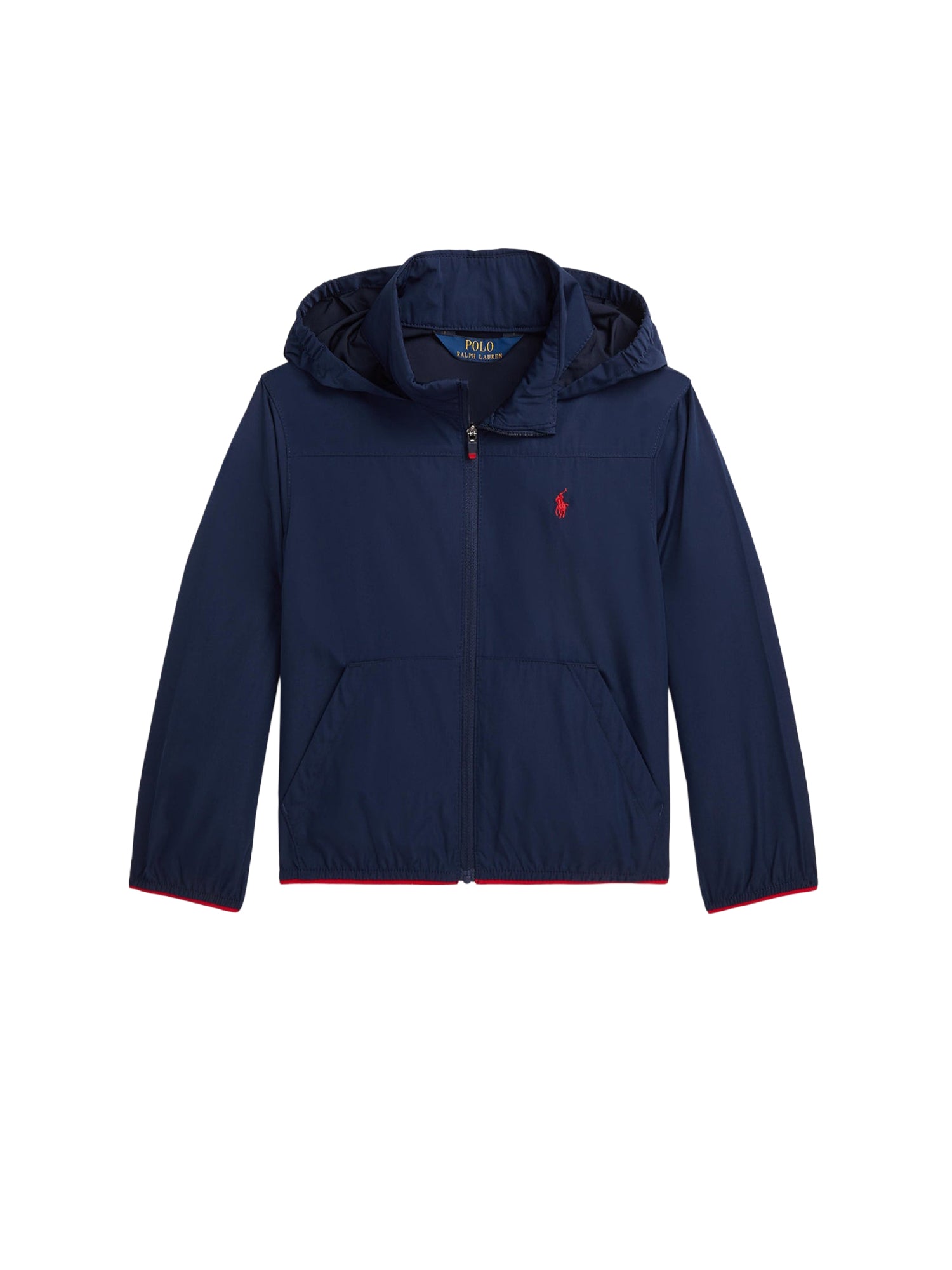 Storable water-repellent hooded jacket - Newport Navy
