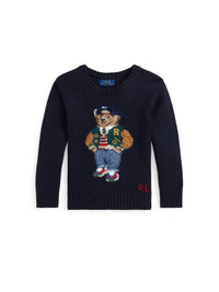 Pull Polo Bear à col rond - Navy Bts Bear