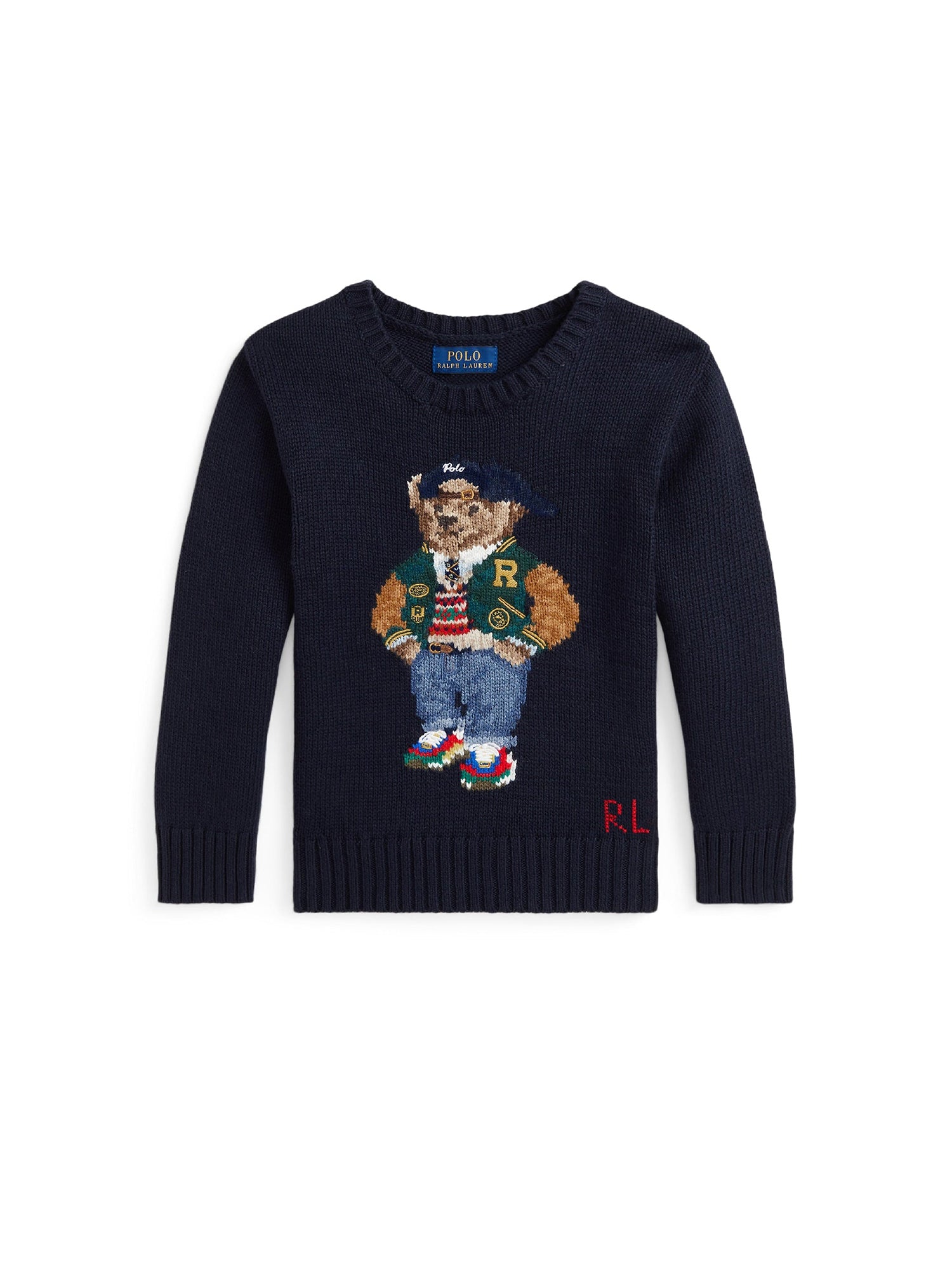 Pull Polo Bear à col rond - Navy Bts Bear