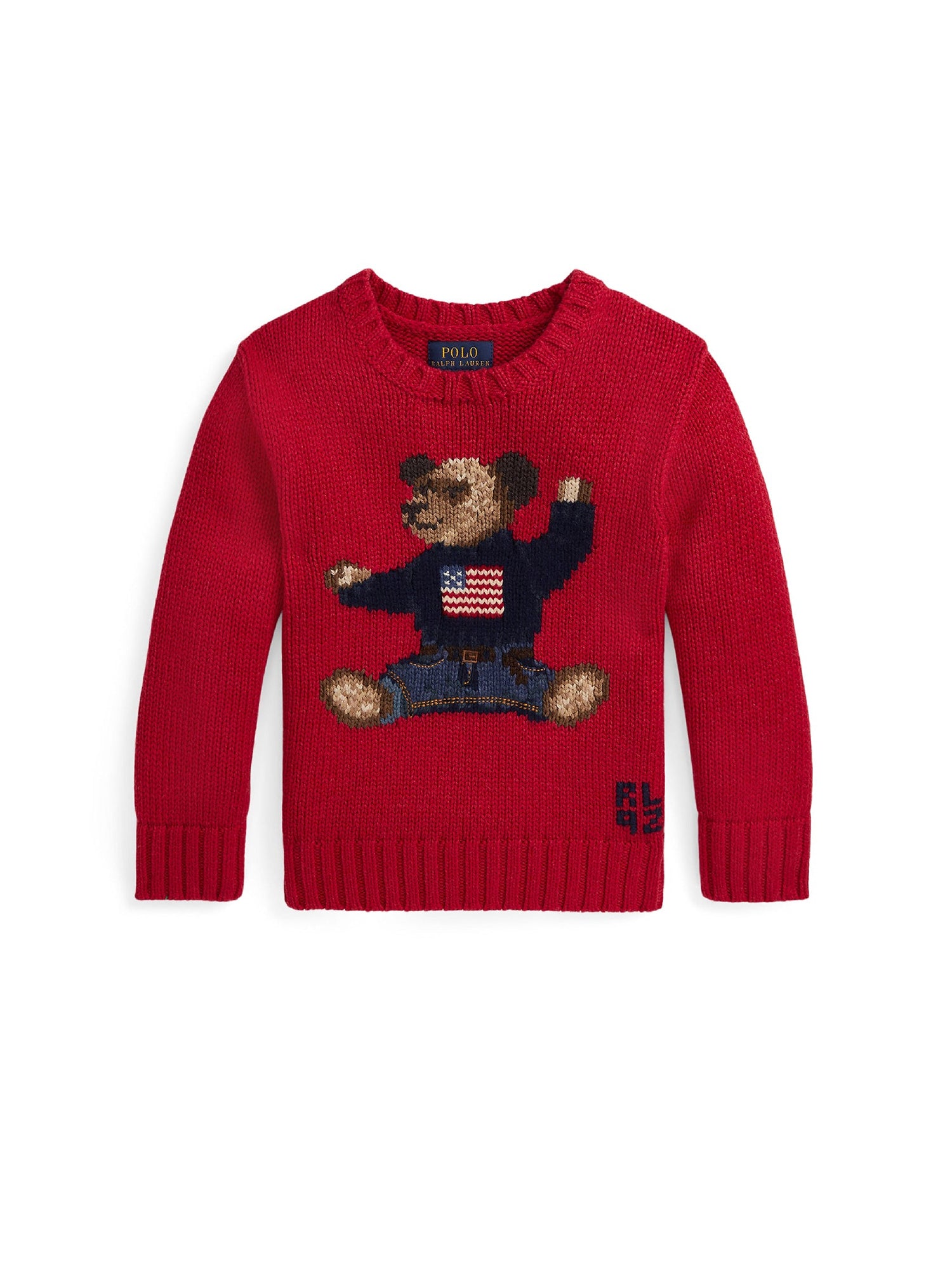 Round-neck Polo Bear jumper - Red Bear
