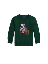 Pull motif chien en tricot intarsia - New Forest