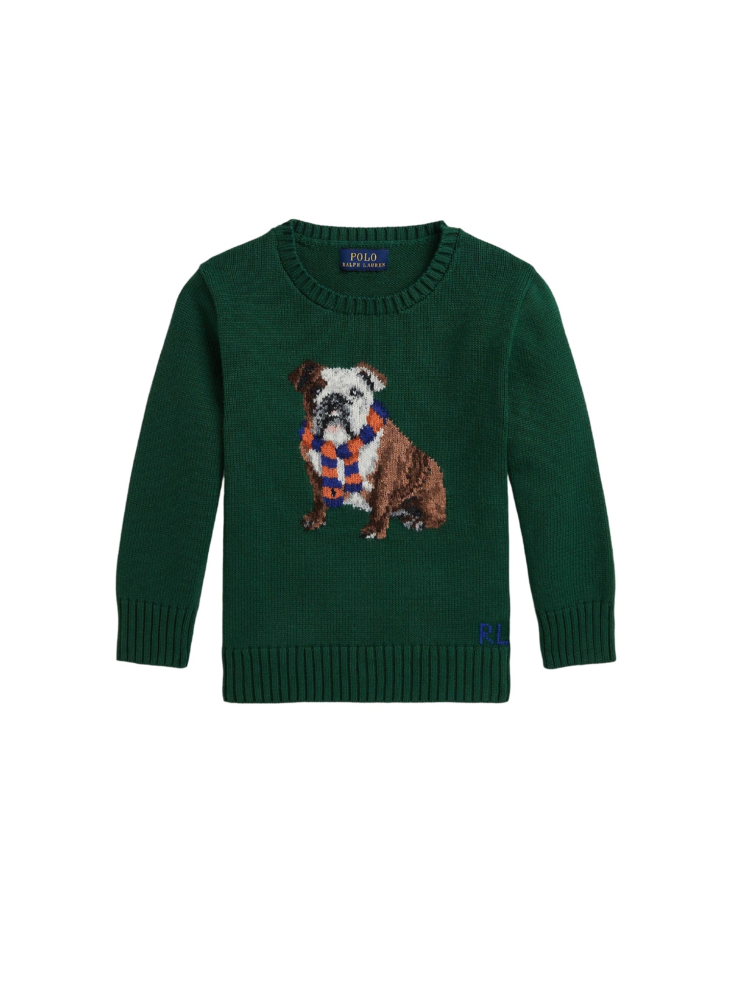 Pull motif chien en tricot intarsia - New Forest