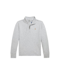 Pull demi-zippé en coton interlock - Andover Heather