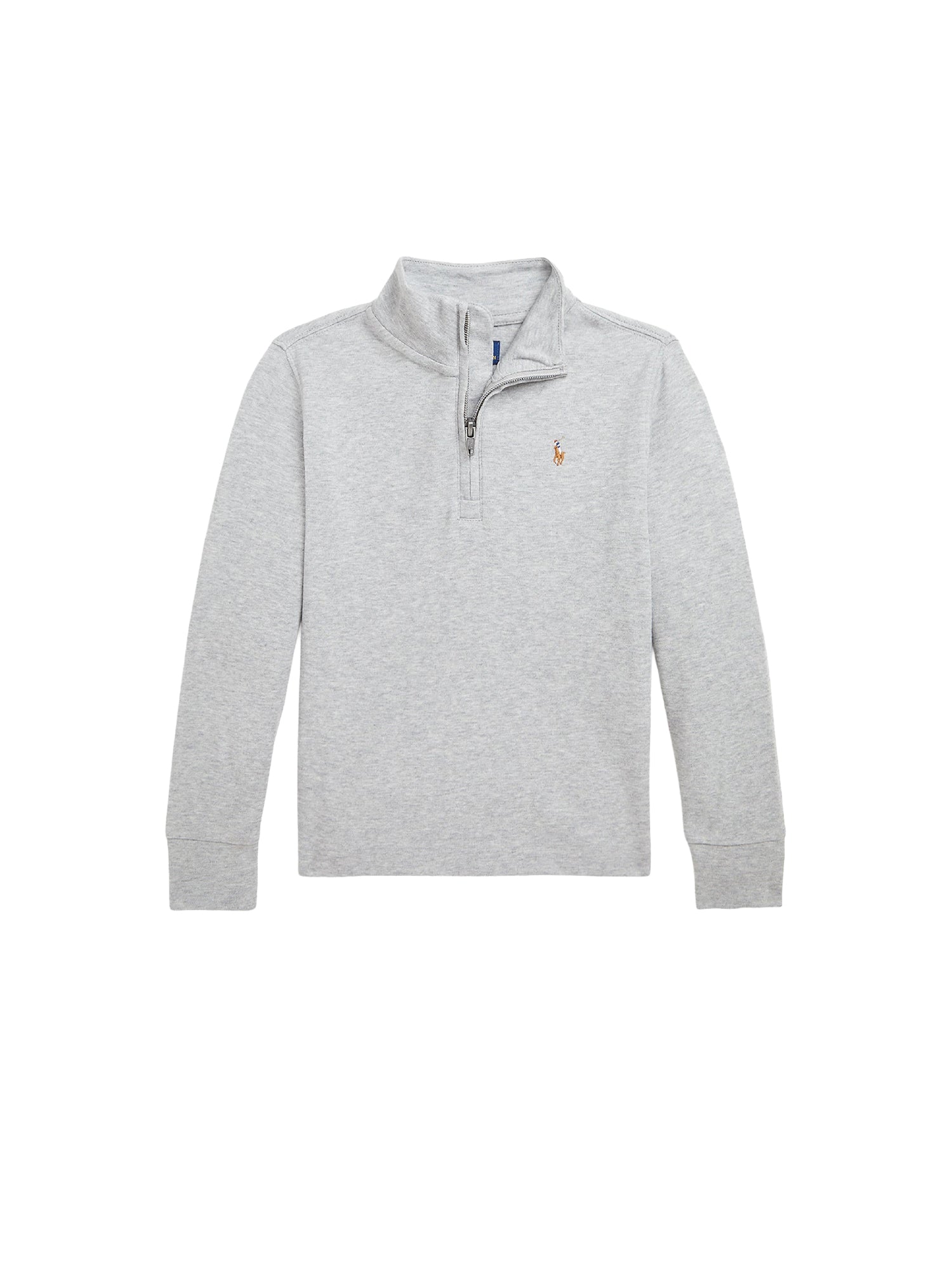 Pull demi-zippé en coton interlock - Andover Heather