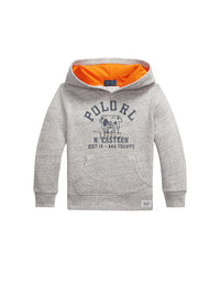 Graphic fleece hoodie - Salt & Pepper Heather